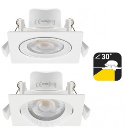 LED Strahler Downlight  Schwenkbar Quadratisch 7W  45º