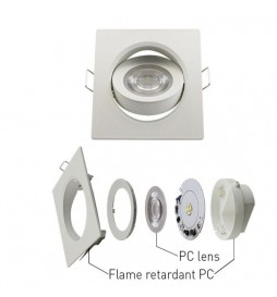 LED Strahler Downlight  Schwenkbar Quadratisch 7W  45º