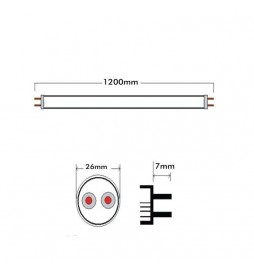 LED MAX 18W T8 Röhren Glas 120cm - 130lm/Lm