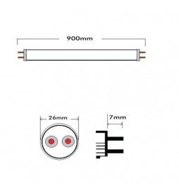 LED MAX 13W T8 Röhren Glas 90cm - 150lm/Lm