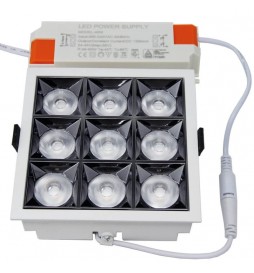 Einbauleuchte LED-Strahler  40W  OSRAM chip 18º UGR17 140lm/W