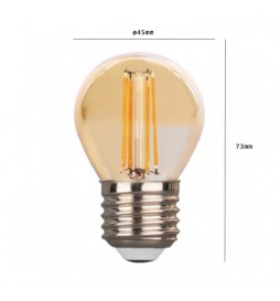 Bombilla LED E27 de Filamento G45-P45  4W