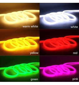 LED Neon Flex Lichtschlauchrolle RUND 220V 25m 16mm  - 9,6W/m - 3000K-4000K-6000K