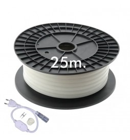 LED Neon Flex Lichtschlauchrolle RUND 220V 25m 16mm  - 9,6W/m - 3000K-4000K-6000K