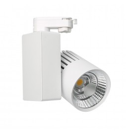 LED Strahler 40W GRAZ  Weiß BRIDGELUX Chip  für 1-Phasen Schienensystem 100º  CRI +90
