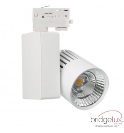 LED Strahler 40W GRAZ  Weiß BRIDGELUX Chip  für 3-Phasen-Stromschienen 100º  CRI +90