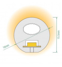 LED Neon Flex Lichtschlauchrolle RUND 220V 25m 16mm - 9,6W/m - Rosa