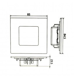 Vertiefte LED Leuchte Wand 3W IP65