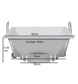 Einstellbarer Quadratischer für dichroitische LED GU10 MR16 Lampen -