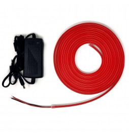 LED Stripe Neon Rot LED 6mm 12V + Stromversorgung