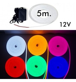 LED Stripe Neon Rot LED 6mm 12V + Stromversorgung