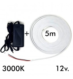LED Stripe Neon 3000K LED 6mm 12V + Stromversorgung