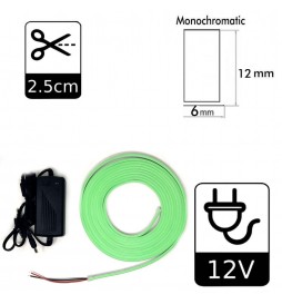 LED Stripe Neon Blau LED 6mm 12V + Stromversorgung