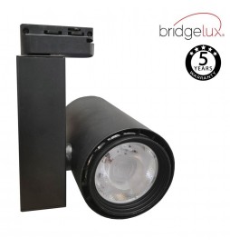 LED Strahler 40W BERLIN Schwarz für 1-Phasen-Stromschienen 24º CRI +90