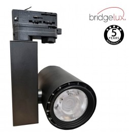 LED Strahler 40W BERLIN Schwarz für 3-Phasen-Stromschienen 24º   CRI +90