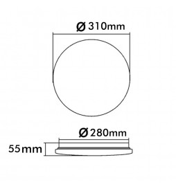Plafón LED 18W SMART RGB+CCT - Regulable