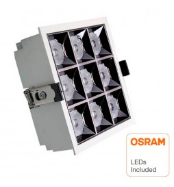 Einbauleuchte LED-Strahler  40W  OSRAM chip 18º UGR17 140lm/W