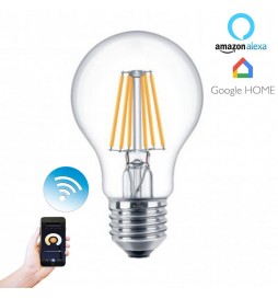LED-Glühbirne 7W SMART Wifi RGB+CCT-Filament - A60 Dimmbar - E27