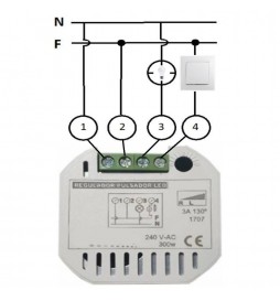 Dimmer für Drucktaste - Tonabnehmer - für LED - TRIAC