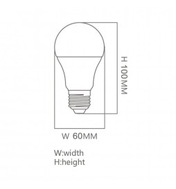 9W LED Lampe E27 A60 180º - OSRAM CHIP DURIS E 2835