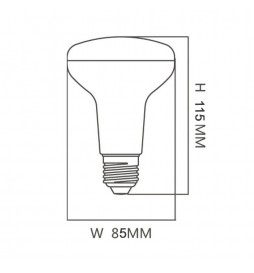 12W LED Lampe E27 R80 180º - OSRAM Chip