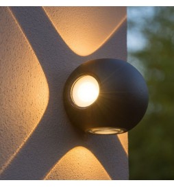 LED Wandleuchte Außenbereich GOTHENBURG GRAU für E27 Lampen IP44