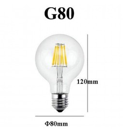 LED-Glühbirne 7W SMART Wifi RGB+CCT-Filament - G80 Dimmbar - E27