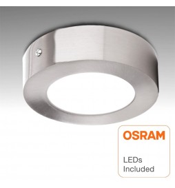 LED Deckenleuchte 8W- Kreisförmig Edelstahl - CCT - OSRAM CHIP DURIS E 2835