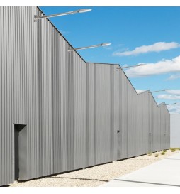 Stütze für Straßenlampenmodell Gebogenes Rohr - verzinkter Stahl - 1m.