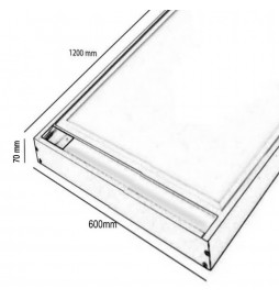 Plattenoberfläche Kit 120x30 - Höhe 68mm