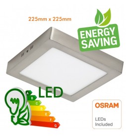 LED Deckenleuchte 20W- Quadratischer Edelstahl - CCT - OSRAM CHIP DURIS E 2835