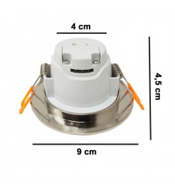 LED Einbaustrahler  5W Nickel - IP65 - Nasse Bereiche