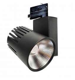 LED Strahler 40W GRAZ  Schwarz BRIDGELUX Chip 3-Phasen Schienensystem CRI +90