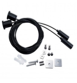 Linearlampe Pendelleuchte - MILANO SLIM SCHWARZ CURVES - 0,5 m - 1 m - 1,5 m - 2 m - IP20