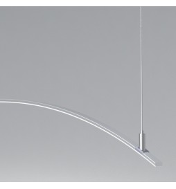 Linearlampe Pendelleuchte - MILANO SLIM SILBER CURVES - 0,5 m - 1 m - 1,5 m - 2 m - IP20