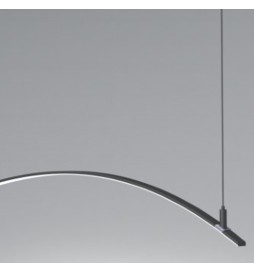 Linearlampe Pendelleuchte - MILANO SLIM SCHWARZ CURVES - 0,5 m - 1 m - 1,5 m - 2 m - IP20