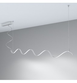 Linearlampe Pendelleuchte - MILANO SLIM SILBER CURVES - 0,5 m - 1 m - 1,5 m - 2 m - IP20