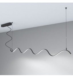 Linearlampe Pendelleuchte - MILANO SLIM SCHWARZ CURVES - 0,5 m - 1 m - 1,5 m - 2 m - IP20