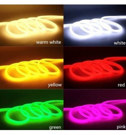 LED Neon Flex Lichtschlauchrolle RUND 220V 25m 16mm - 9,6W/m - Rot