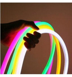LED Neon Flex Lichtschlauchrolle RUND 220V 25m 16mm - 9,6W/m - Rot