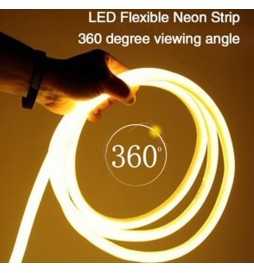 LED Neon Flex Lichtschlauchrolle RUND 220V 25m 16mm - 9,6W/m - Rot