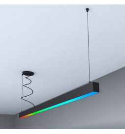 Linearlampe Pendelleuchte LED RGB - MÜNCHEN SLIM SCHWARZ - 0,5m - 1m - 1,5m - 2m - IP54