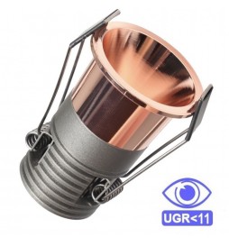 LED Strahler Downlight  LED 5W Perlenchrom Bridgelux Chip - 40° - UGR1- CCT1