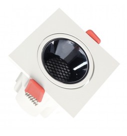 LED Strahler Downlight  LED 12W Quadrat Weiß - Bridgelux Chip - UGR11 - CCT- CRI+92