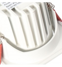LED Strahler Downlight  LED 12W Quadrat Weiß - Bridgelux Chip - UGR11 - CCT- CRI+92