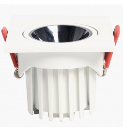 LED Strahler Downlight  LED 12W Quadrat Weiß - Bridgelux Chip - UGR11 - CCT- CRI+92