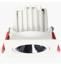 LED Strahler Downlight  LED 12W Quadrat Weiß - Bridgelux Chip - UGR11 - CCT- CRI+92