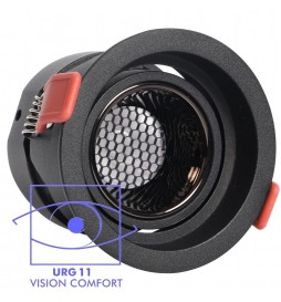 LED Strahler Downlight  LED 12W Schwarz - Bridgelux Chip - UGR11 - CCT- CRI+92
