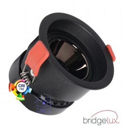 LED Strahler Downlight  LED 12W Schwarz - Bridgelux Chip - UGR11 - CCT- CRI+92