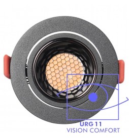 LED Strahler Downlight  LED 12W Schwarz - Bridgelux Chip - UGR11 - CCT- CRI+92